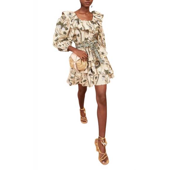 NEW ULLA JOHNSON gisele dress in lemonbalm - Picture 2 of 3